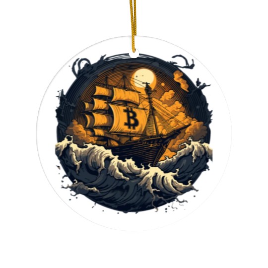 Bitcoin Ship Ceramic Ornaments