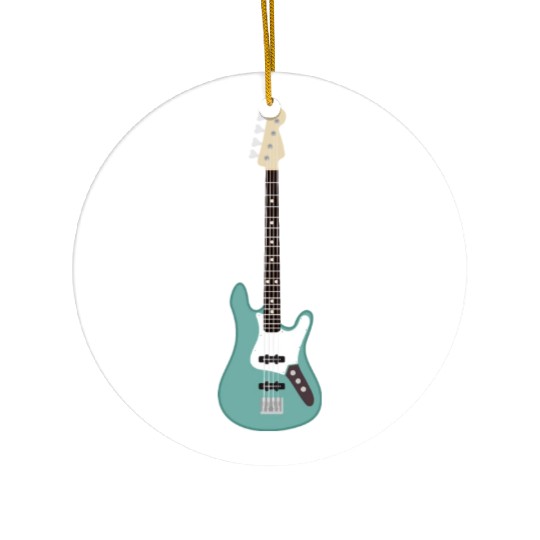Seafoam Green Bass Ceramic Ornaments