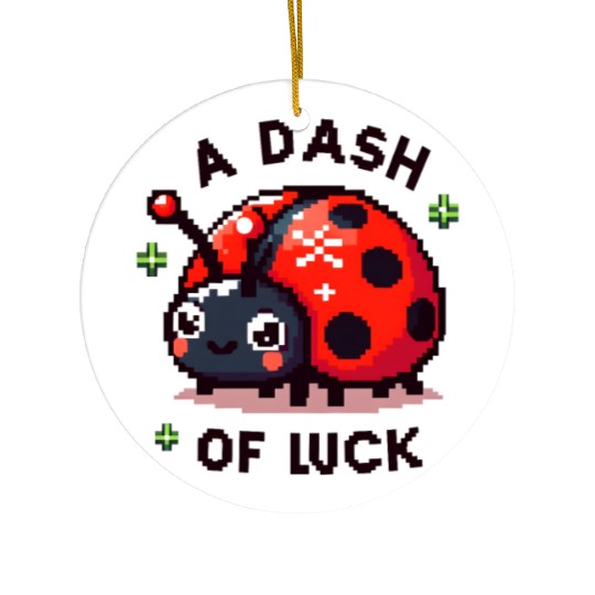 Ladybug: A dash of luck Ceramic Ornaments