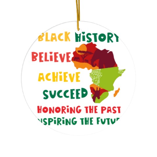 Honoring Past Inspiring Future Black History Month Ceramic Ornaments