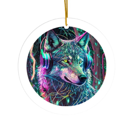 Electric Wilderness Glow 4 Ceramic Ornaments