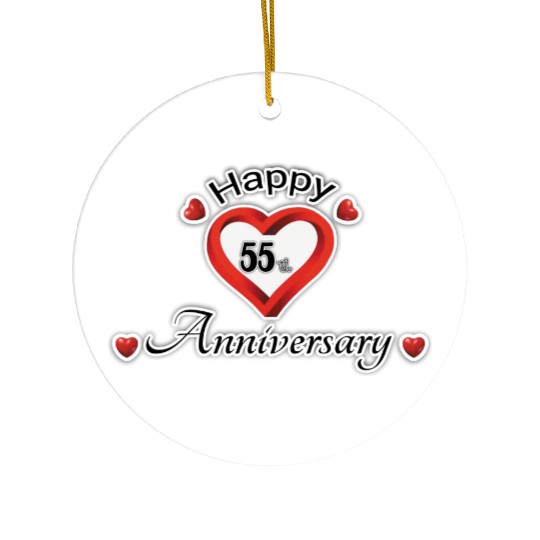 anniversary 55th Ceramic Ornaments