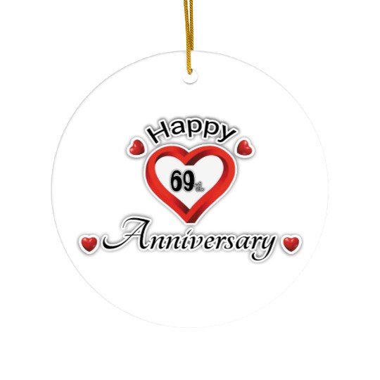 anniversary 69th Ceramic Ornaments