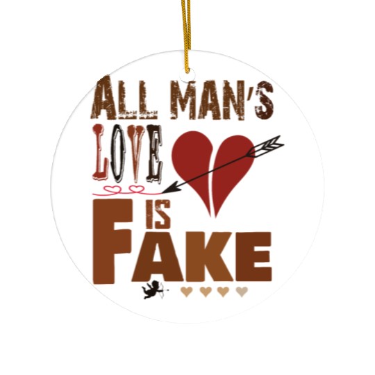 Love is sad Ceramic Ornaments