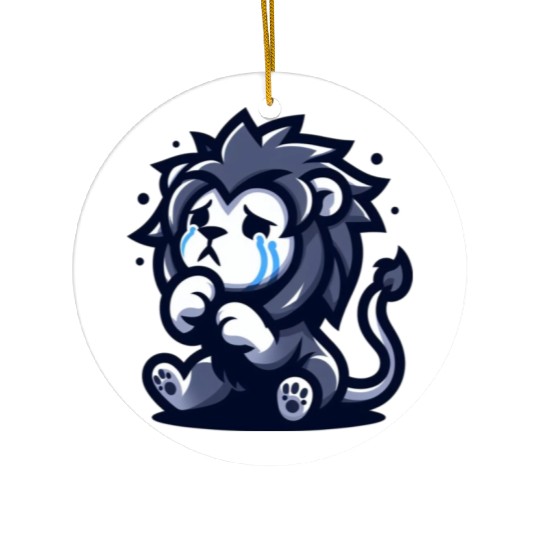 Sad lion Ceramic Ornaments