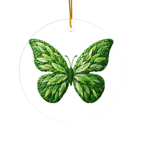 Verdant Leafwing Monarch Butterfly Ceramic Ornaments