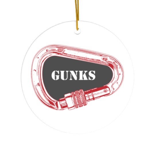 Gunks Rock Climbing Carabiner Ceramic Ornaments