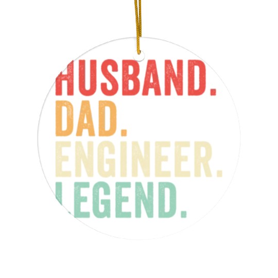 Husband Dad Engineer Legend Ceramic Ornaments