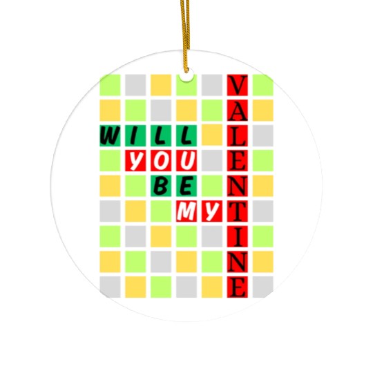 Will You Be My Valentine Ceramic Ornaments