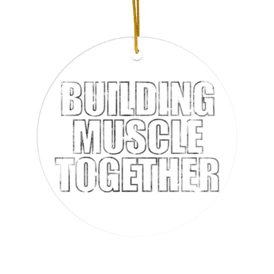 Building Muscle Together Ceramic Ornaments