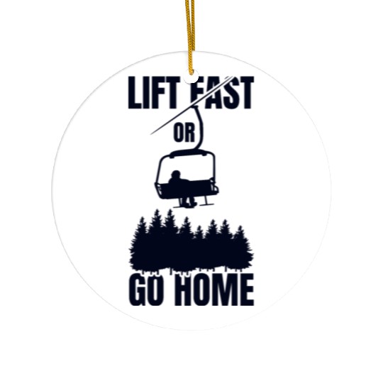 Funny Snowboarding Quote Ceramic Ornaments