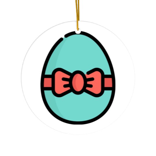 Colorful Easter Egg Ceramic Ornaments