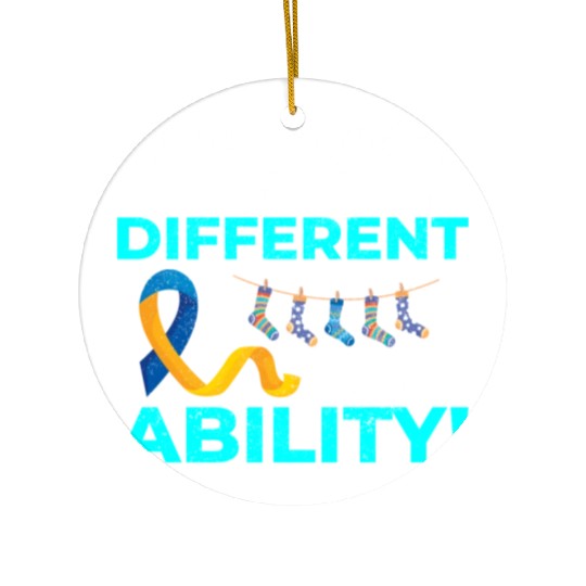 Down Syndrome Awareness Different Ability Ceramic Ornaments