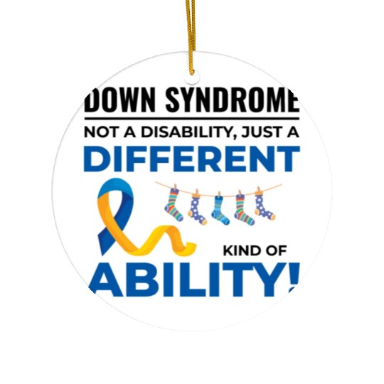 Down Syndrome Awareness Different Ability Ceramic Ornaments