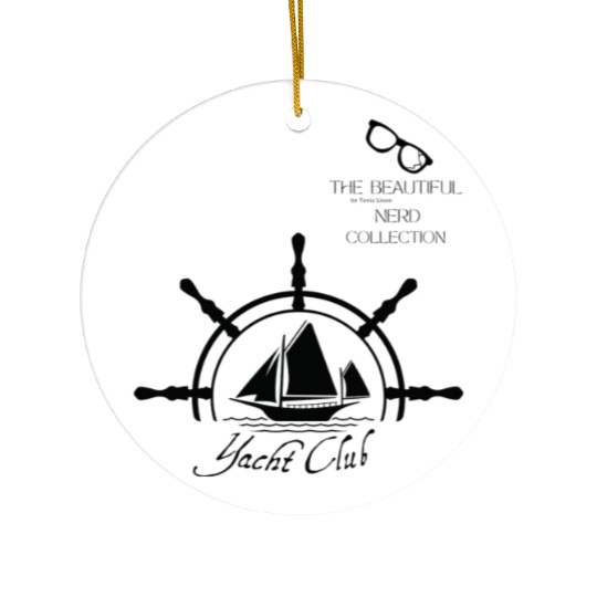 YACHT CLUB Design by Tavia Linen Ceramic Ornaments