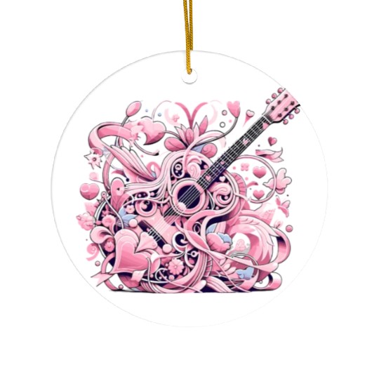Retro Style Guitar for Guitarists Ceramic Ornaments