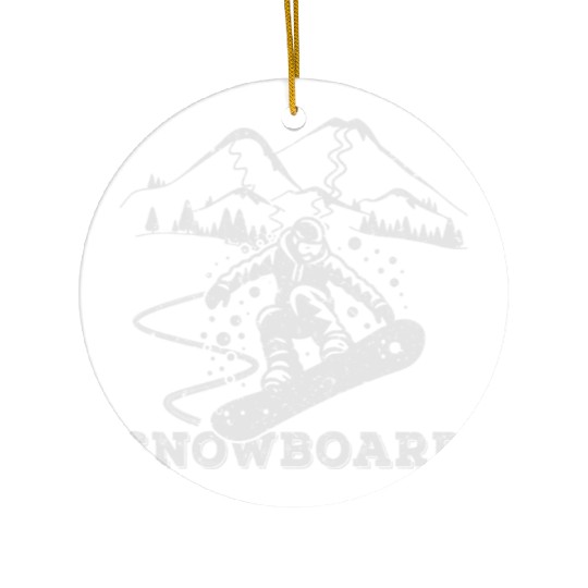 Snowboarding Freestyle Big Mountain Boarding Ceramic Ornaments