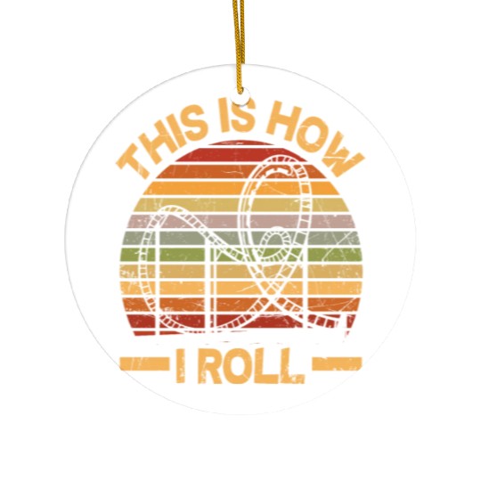 Retro Funny Roller Coaster Lover Roller Coaster Ceramic Ornaments