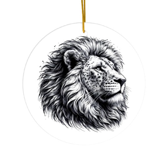 Lion Face Ceramic Ornaments