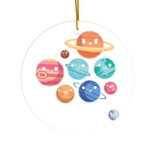 Pluto Planet Joke Funny Cosmonaut Galaxy Physicist Ceramic Ornaments