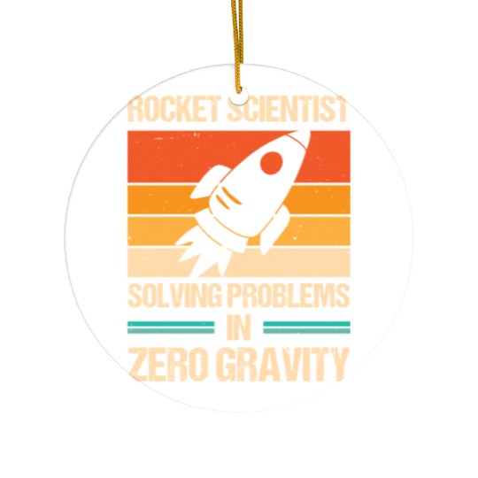 Rocket Scientist Retro Zero Gravity Vintage Ceramic Ornaments