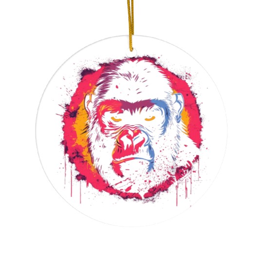 Angry Gorilla Ceramic Ornaments