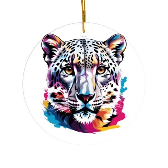 Snow leopard Ceramic Ornaments