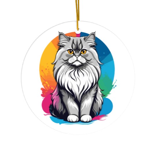 Persian Cat Ceramic Ornaments