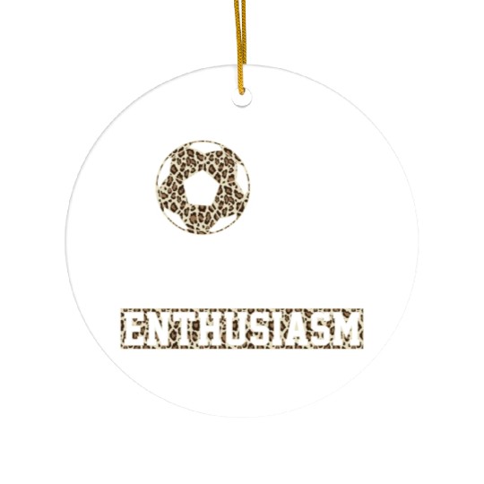 My voice is loud leopard soccer mom Ceramic Ornaments