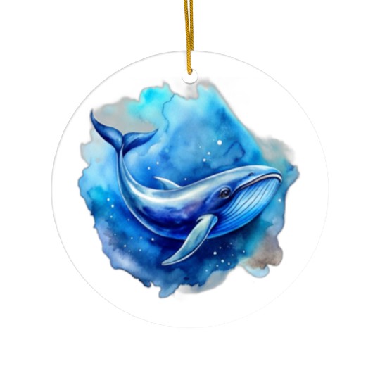 blue whale Ceramic Ornaments