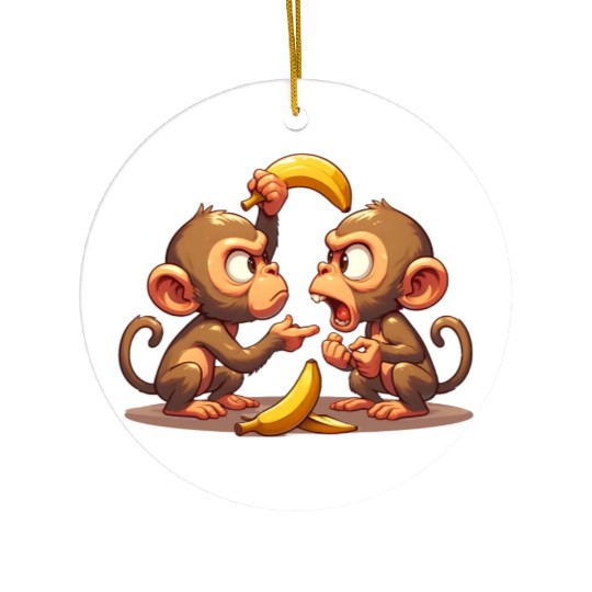 Monkey Business: Bananarchy Ceramic Ornaments