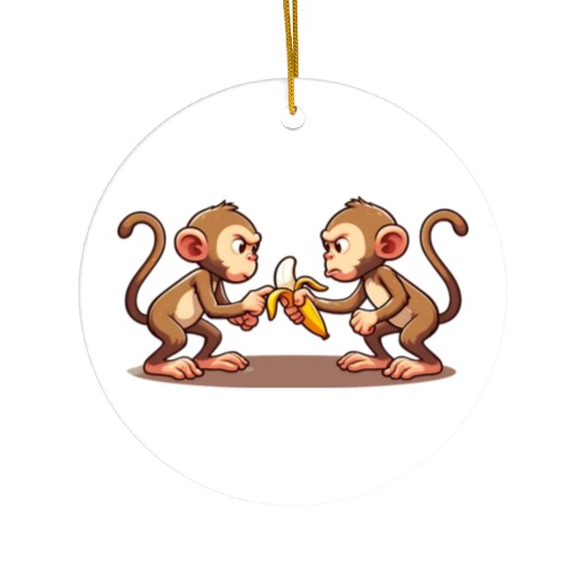 Monkey Business: Bananarchy Ceramic Ornaments