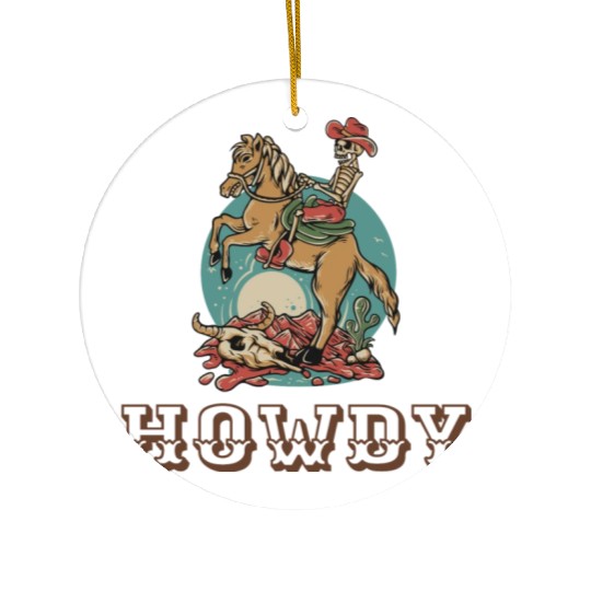 Howdy Ceramic Ornaments