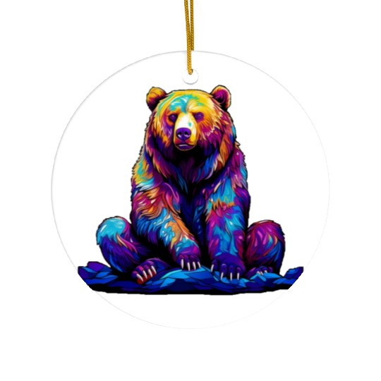 Cool Wilderness Bear Ceramic Ornaments