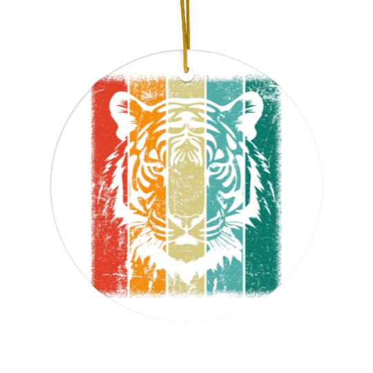 Retro Tiger Ceramic Ornaments