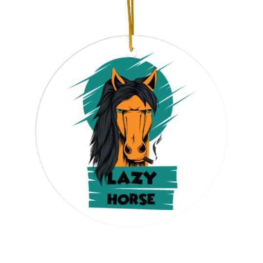 Horse Smoking Cigar - Funny Equestrian Ceramic Ornaments