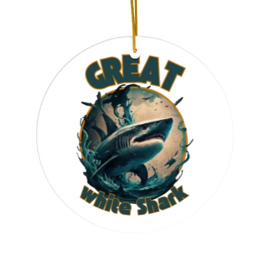 Great White Shark Ceramic Ornaments