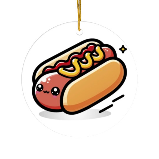 Cute Kawaii Hot dog Ceramic Ornaments