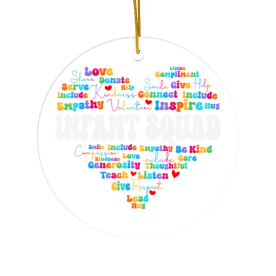 Cute Infant Squad Appreciation Week Back To School Ceramic Ornaments