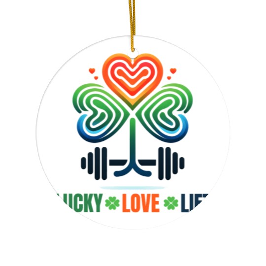 Lucky Love Lift Workout Ceramic Ornaments