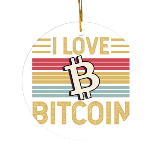 I Love Bitcoin Ceramic Ornaments