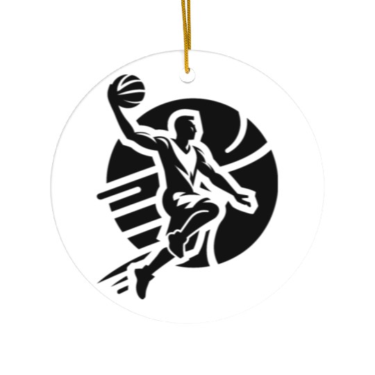 Hoops Hero: The Basketball Player Ceramic Ornaments
