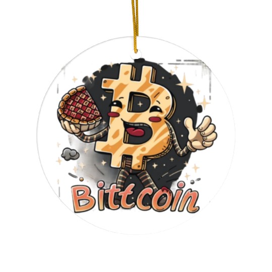 Pi day 3.14 Crypto Bitcoin Smile Math Code Ceramic Ornaments