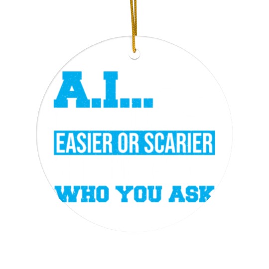 Computer Scientist Data Science Robot AI Prompt Ceramic Ornaments