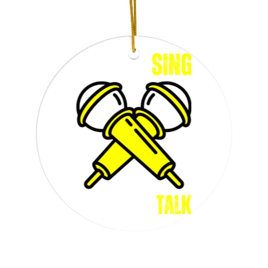 Born To Sing Funny Singer Voice Singing Microphone Ceramic Ornaments