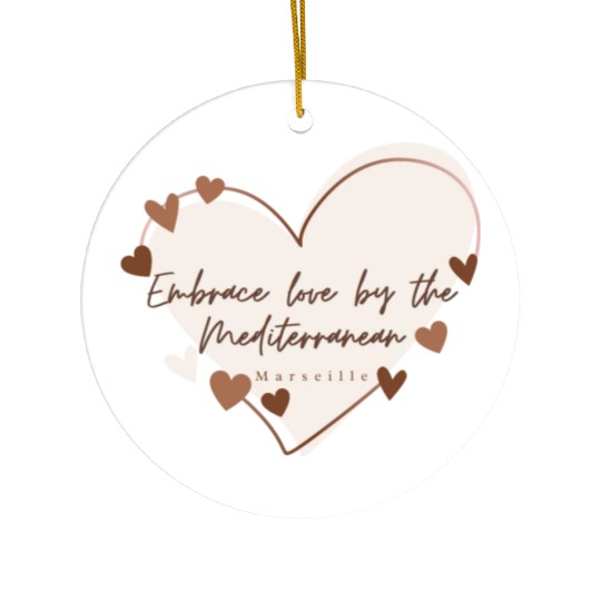 Embrace love by the Mediterranean Ceramic Ornaments