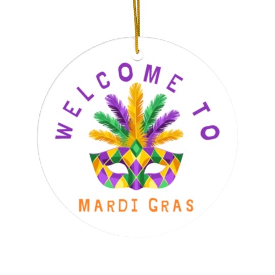 design of Mardi Gras Ceramic Ornaments
