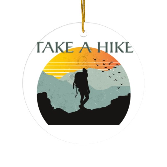 TAKE A HIKE Ceramic Ornaments
