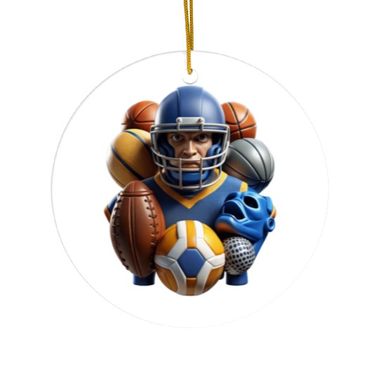 Game Day Champ Representing College Athletics Ceramic Ornaments