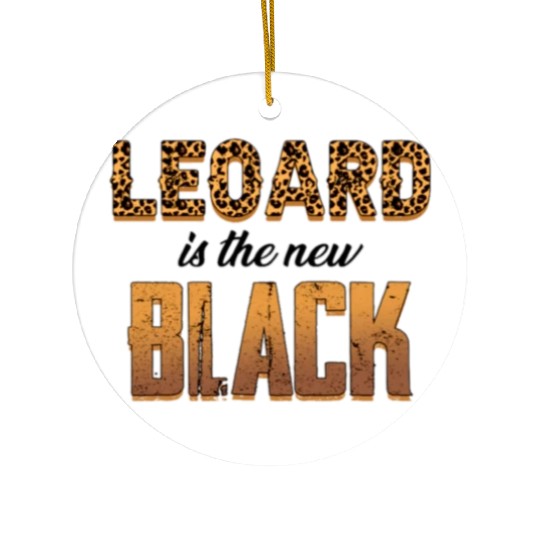 leopard is the new black for light Ceramic Ornaments